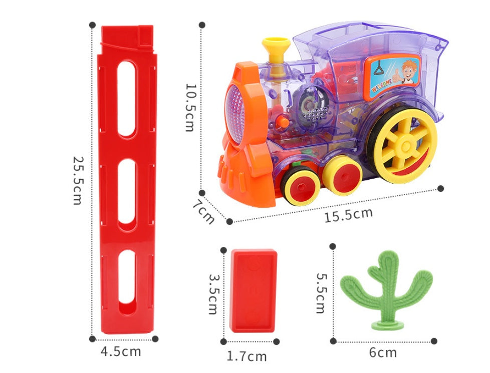 Domino Train Toys Automatic Release Licensing Electric Building Blocks