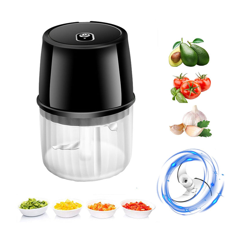 Electric Garlic Press Portable Wireless Food Chopper Mini
