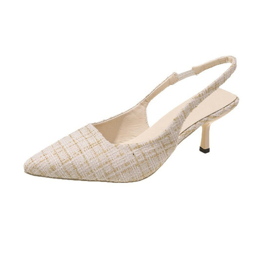 Stiletto Heel Pointed Toe Cap Slingback Sandal
