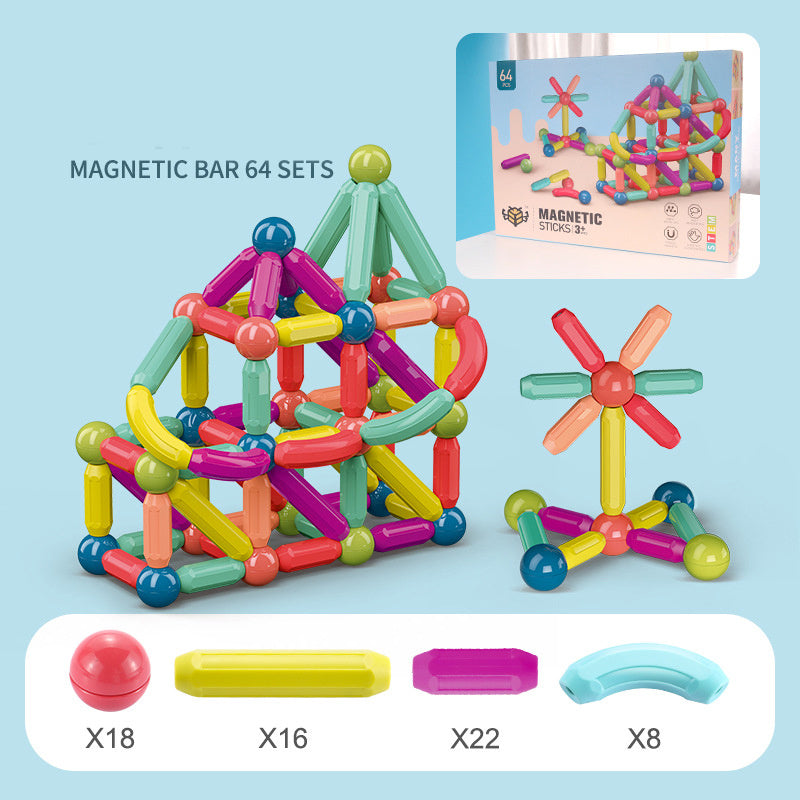 Magnetic Stick Building Blocks Game Magnets Children Set Kids