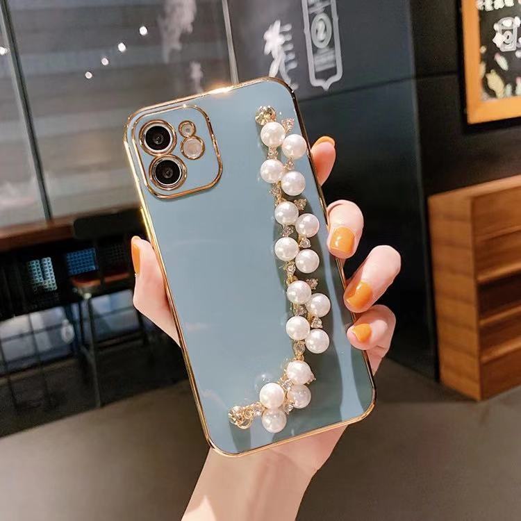 Electroplated Pearl Bracelet All-inclusive Soft Case