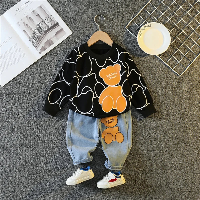 Spring Autumn T-Shirt Pants Toddler Sports Costume Kids Tracksuits