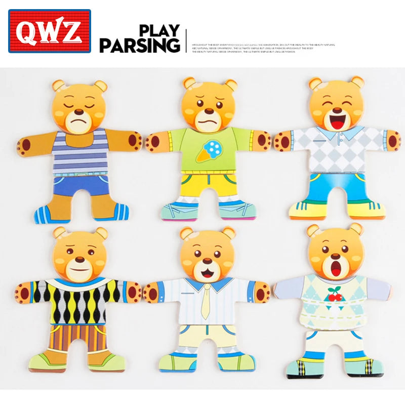 Children's Early Education Wooden Jigsaw Puzzle Dressing Game