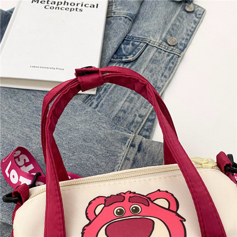 Canvas Shoulder Bag Cartoon Crossbody Bag Daily Commuting