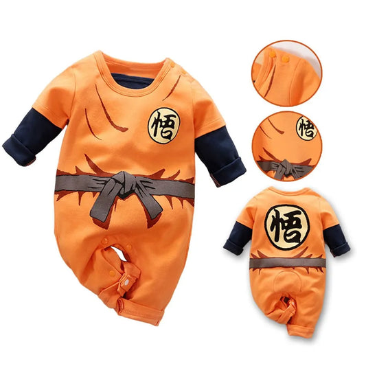 Anime Clothes Baby Vegeta Rompers Newborn Kuririn Roshi Training Outfit