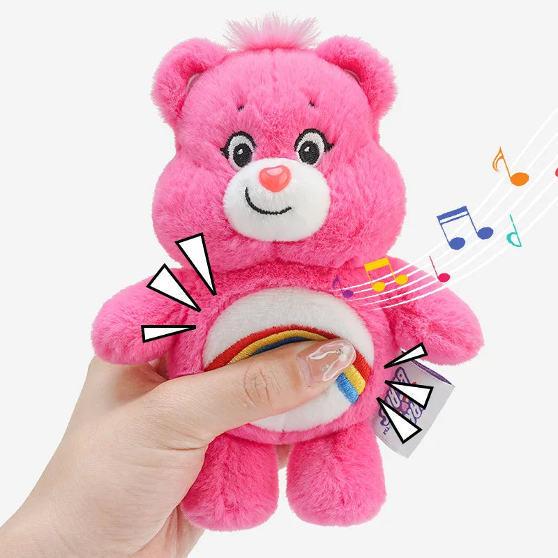 Care bears Rainbow Bear Plush Keychain Bag Pendant with Sound Dolls