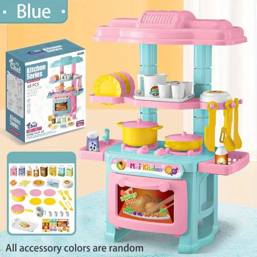Mini Kitchen Counter Play Set DIY Simulated Cooking