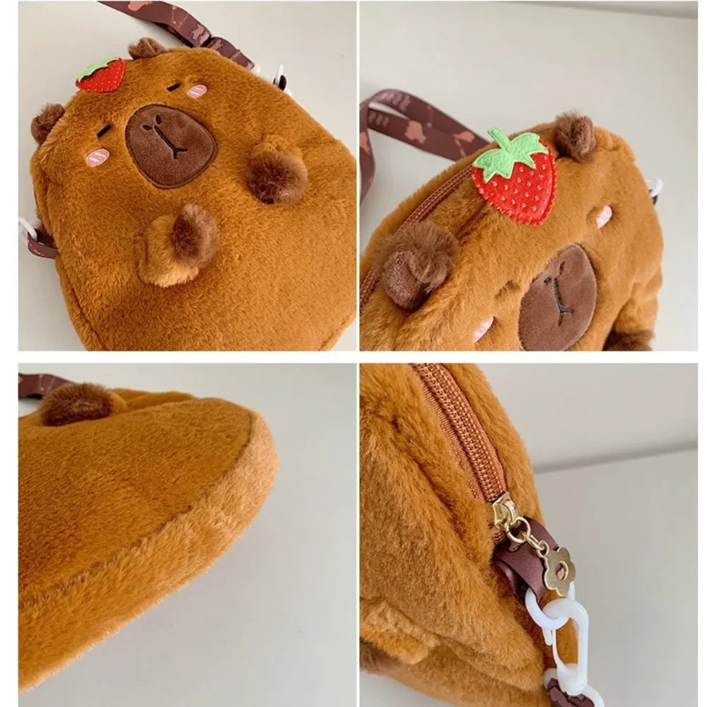 Capybara Plush Shoulder Bag