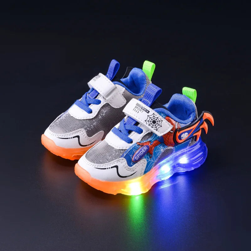 Sneakers Disney LED Children's Sport Anti-Slip Kids Outdoor Shoes