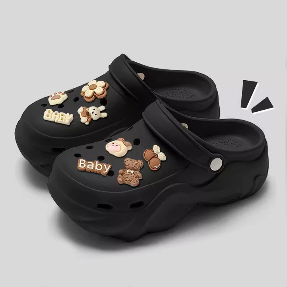 Chunky Platform Sandals Clogs Garden Shoes for Women Outdoor Non-Slip Beach Slipper