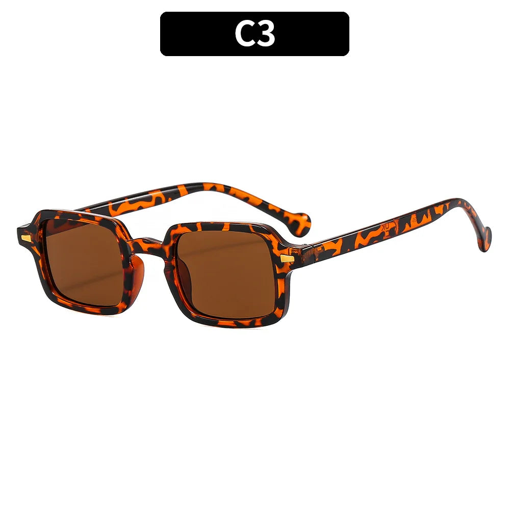 Rectangle Sunglasses Women Oval Vintage