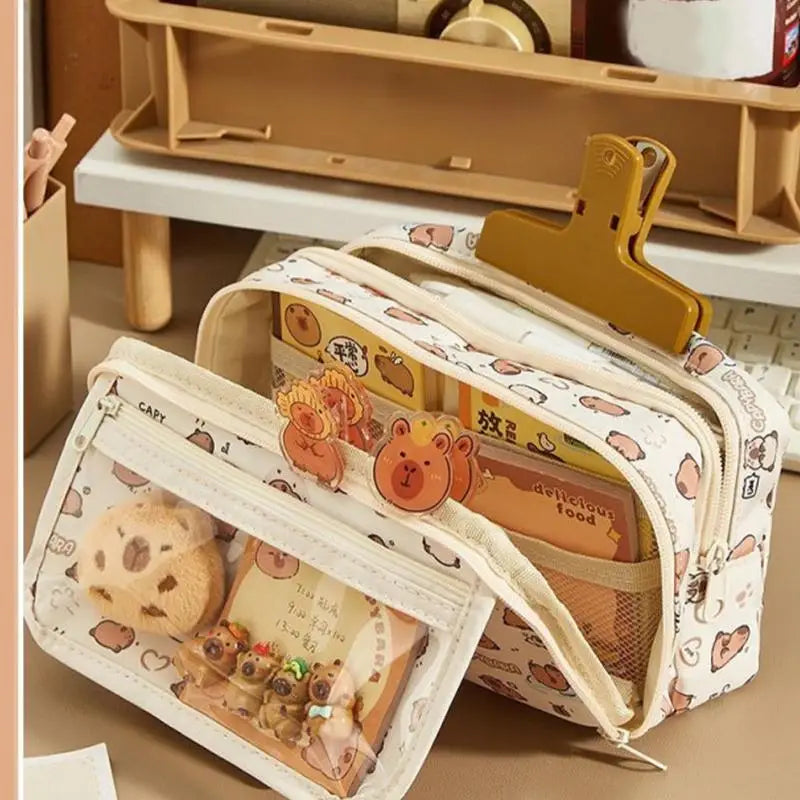 Capybara Pencil Case Capybara Multi-Layer