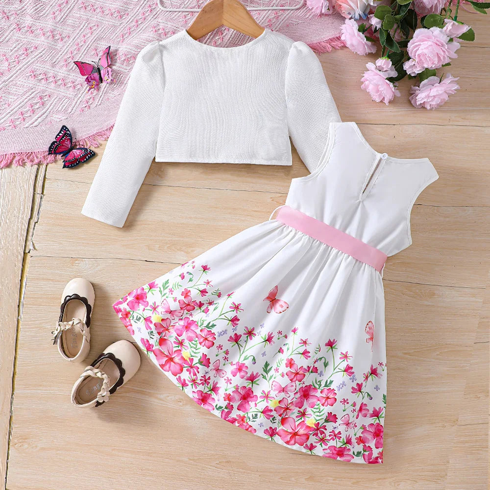 Kids Casual Clothing Sets Outfits for Girls Autumn Winter Floral