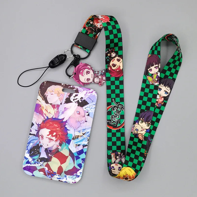 Demon Slayer Anime Key Lanyard Cosplay Badge ID Cards