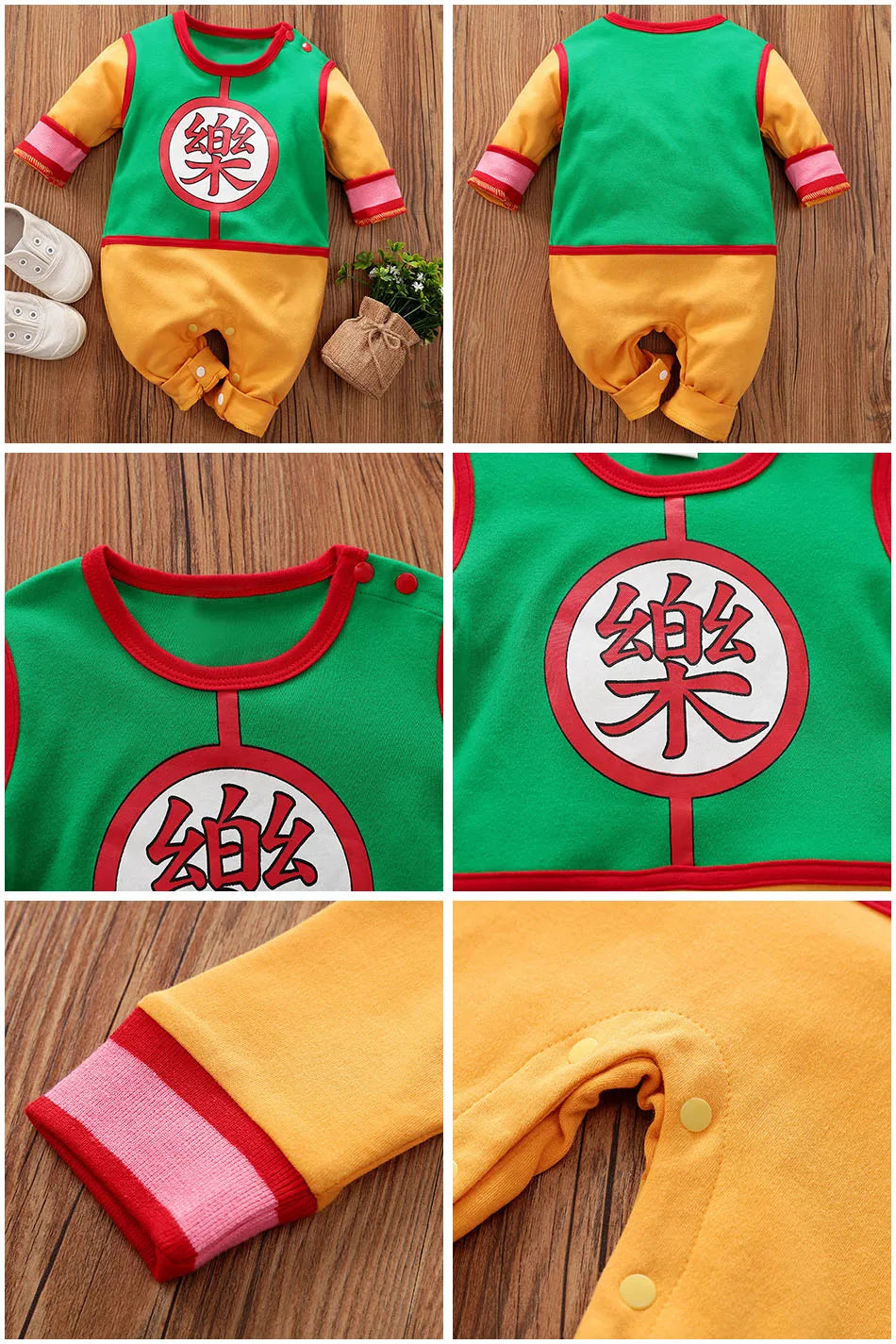Anime Clothes Baby Vegeta Rompers Newborn Kuririn Roshi Training Outfit