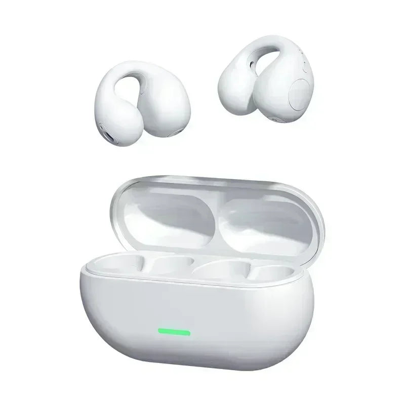 Bluetooth Headset 5.3 Wireless Air Conduction Headphones Clip Ear