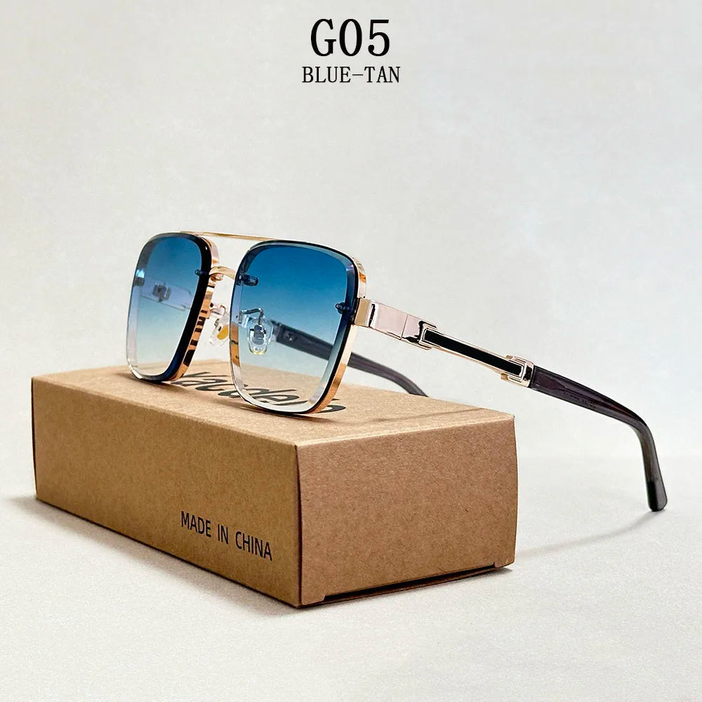Glasses Sunscreen Square Sunglasses Vintage