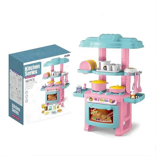 Mini Kitchen Counter Play Set DIY Simulated Cooking