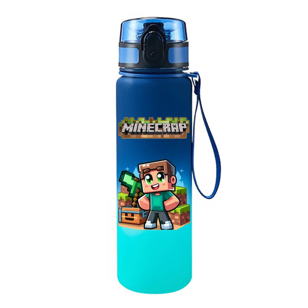 650ML Game Pixel Style Water Cup Drinking Outdoor Water Bottle