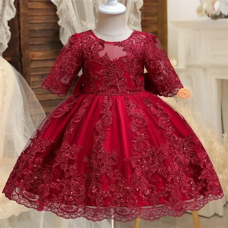 Baby Dress for Long Sleeve Luxury Embroidery Ball