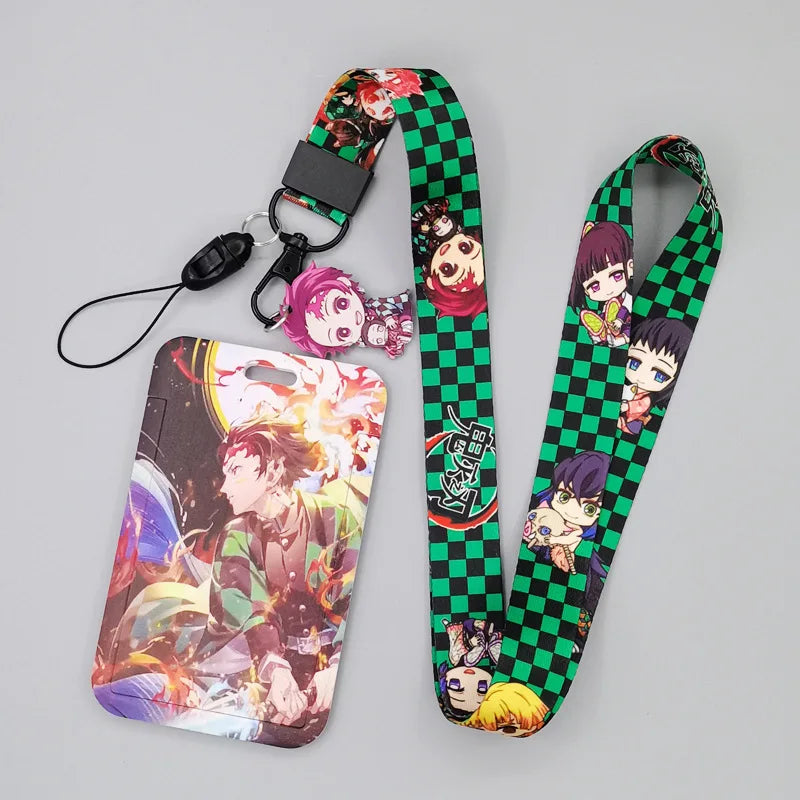 Demon Slayer Anime Key Lanyard Cosplay Badge ID Cards