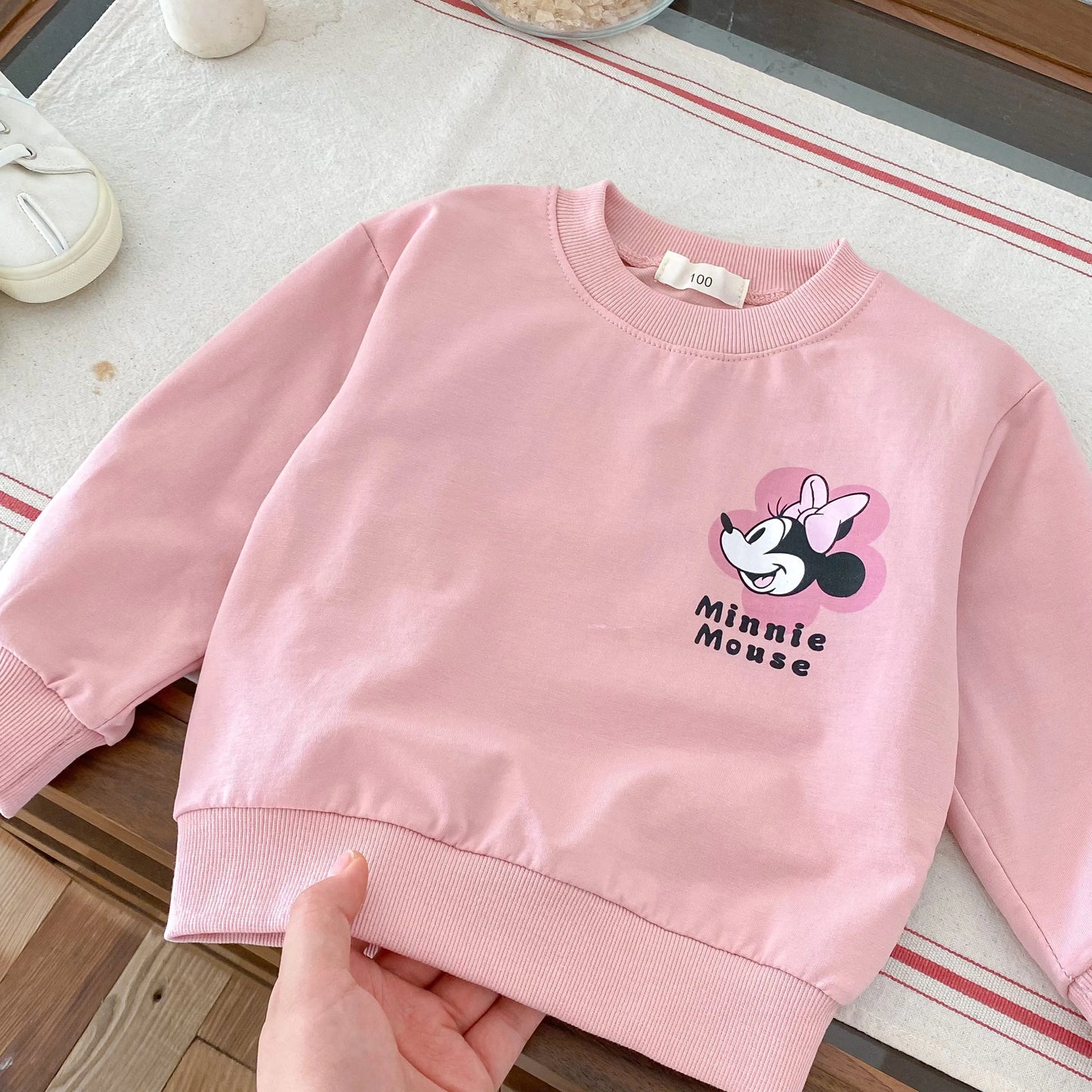 Loose Disney Minnie Mickey Long Sleeve Pullover Sweater