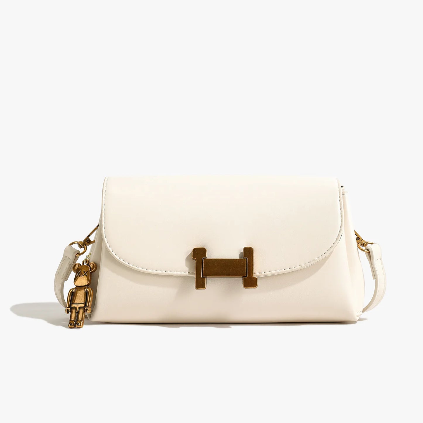 Simple and versatile small square bag, retro and stylish commuting crossbody bag