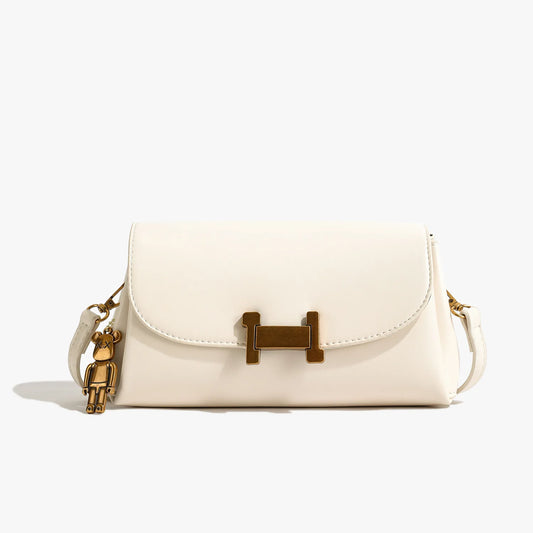 Simple and versatile small square bag, retro and stylish commuting crossbody bag