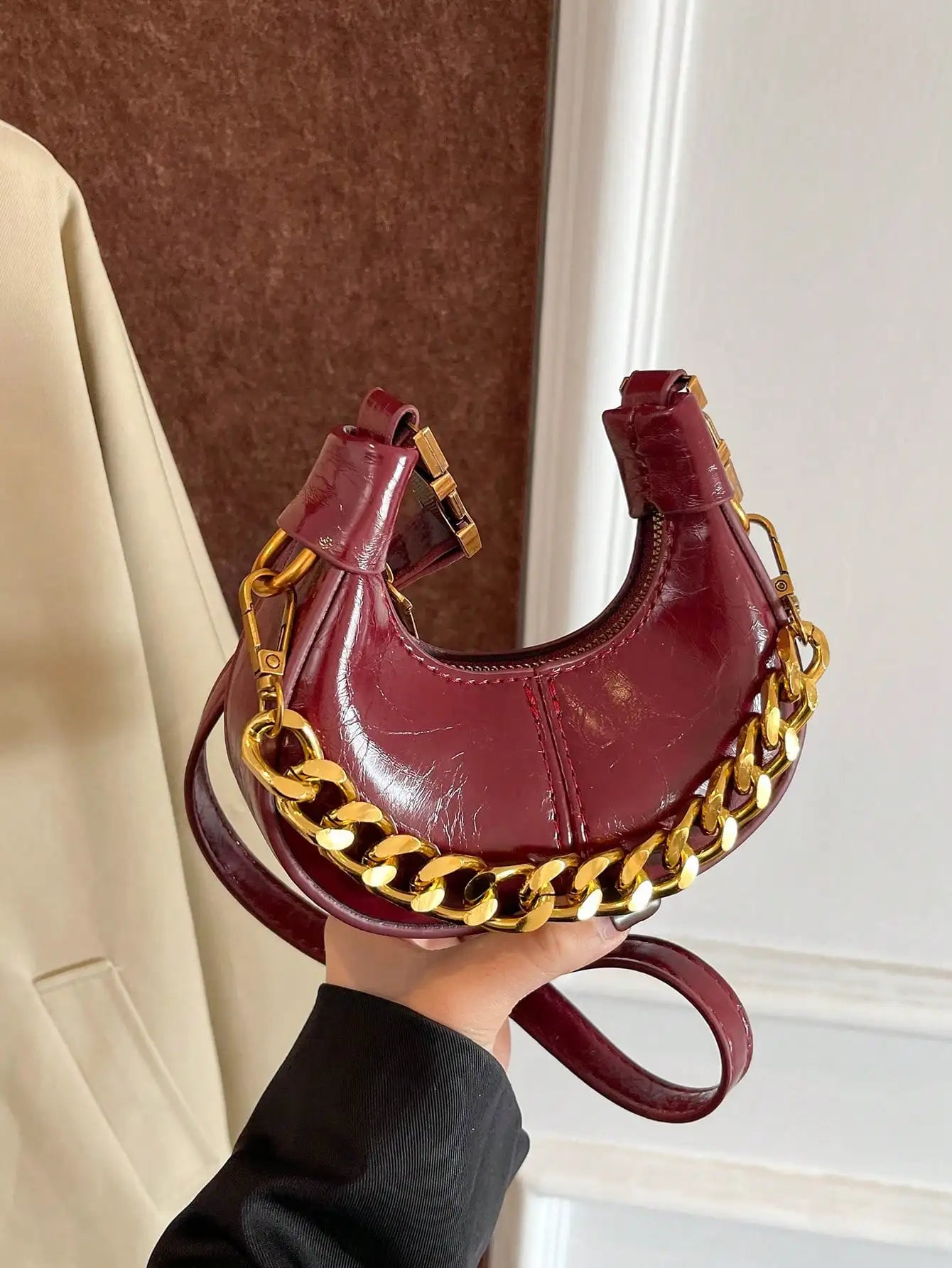 Small Handbag, Minimalist Stylish Texture Elegant Style Shoulder Bag