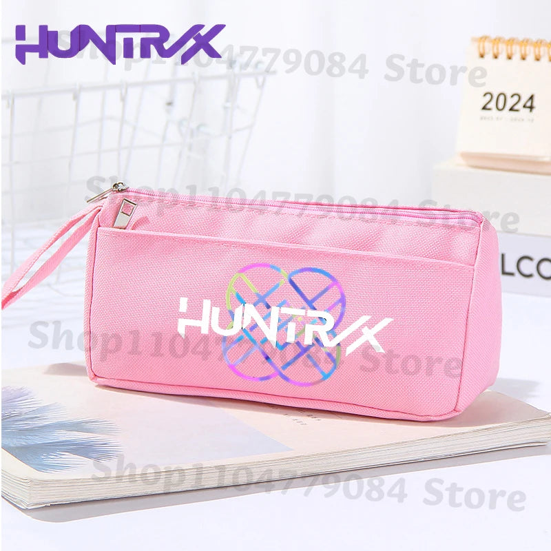 K-pop Demon Hunters Pink Pencil Case for Students
