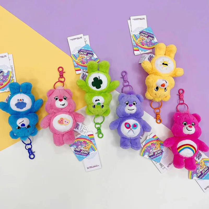 Care bears Rainbow Bear Plush Keychain Bag Pendant with Sound Dolls