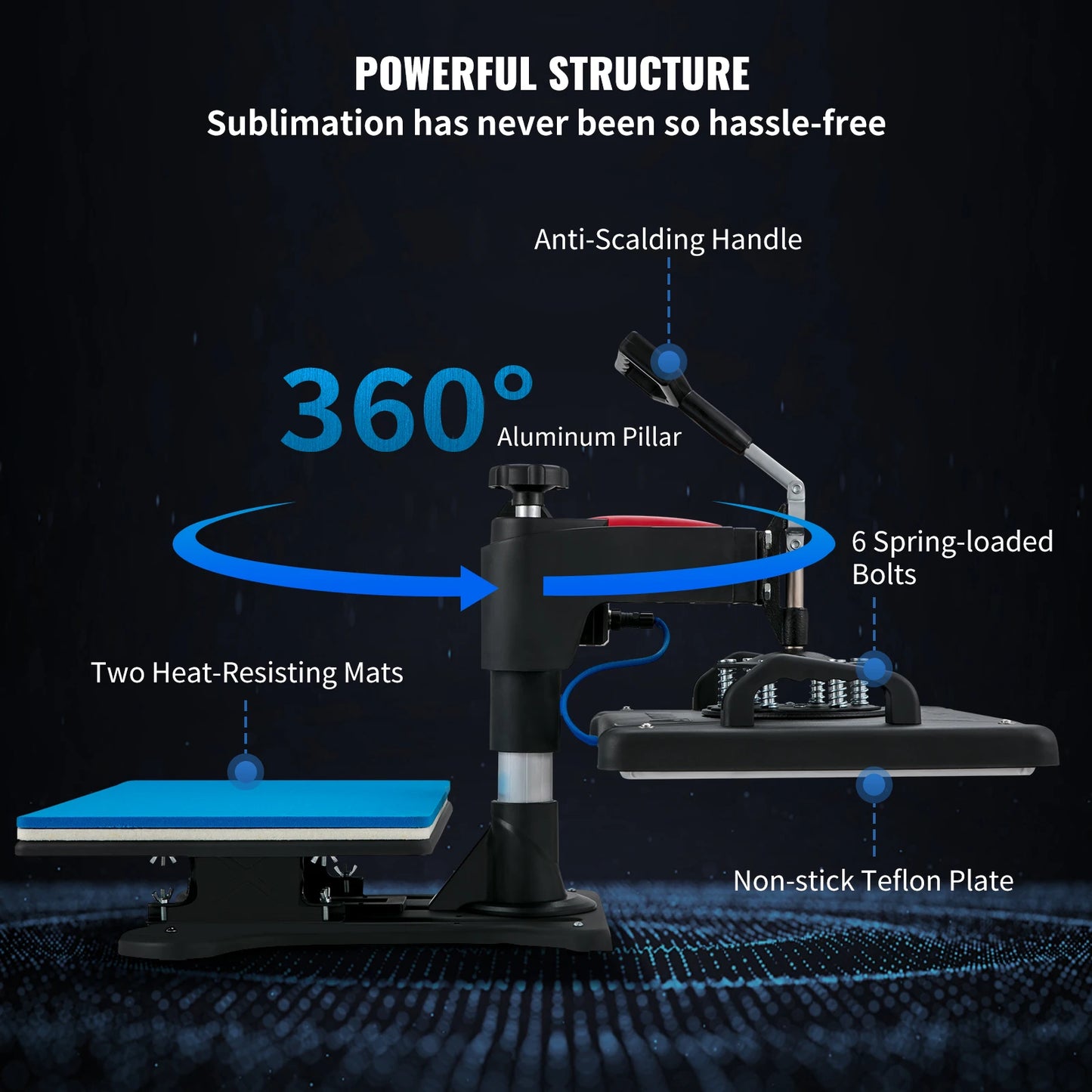 Heat Press 5in1 Heat Press Machine 12x15in Clamshell Sublimation Transfer Printer Digital Precise