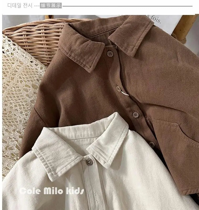 Korean boys' shirt long sleeved spring and autumn