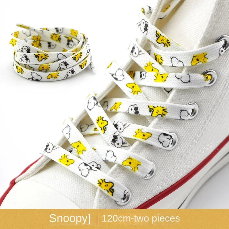 1 Pairs Snoopy Cartoon Shoelace 120Cm/150Cm