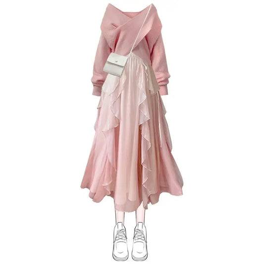 Elegant Women Dress Set Vacation Outfits