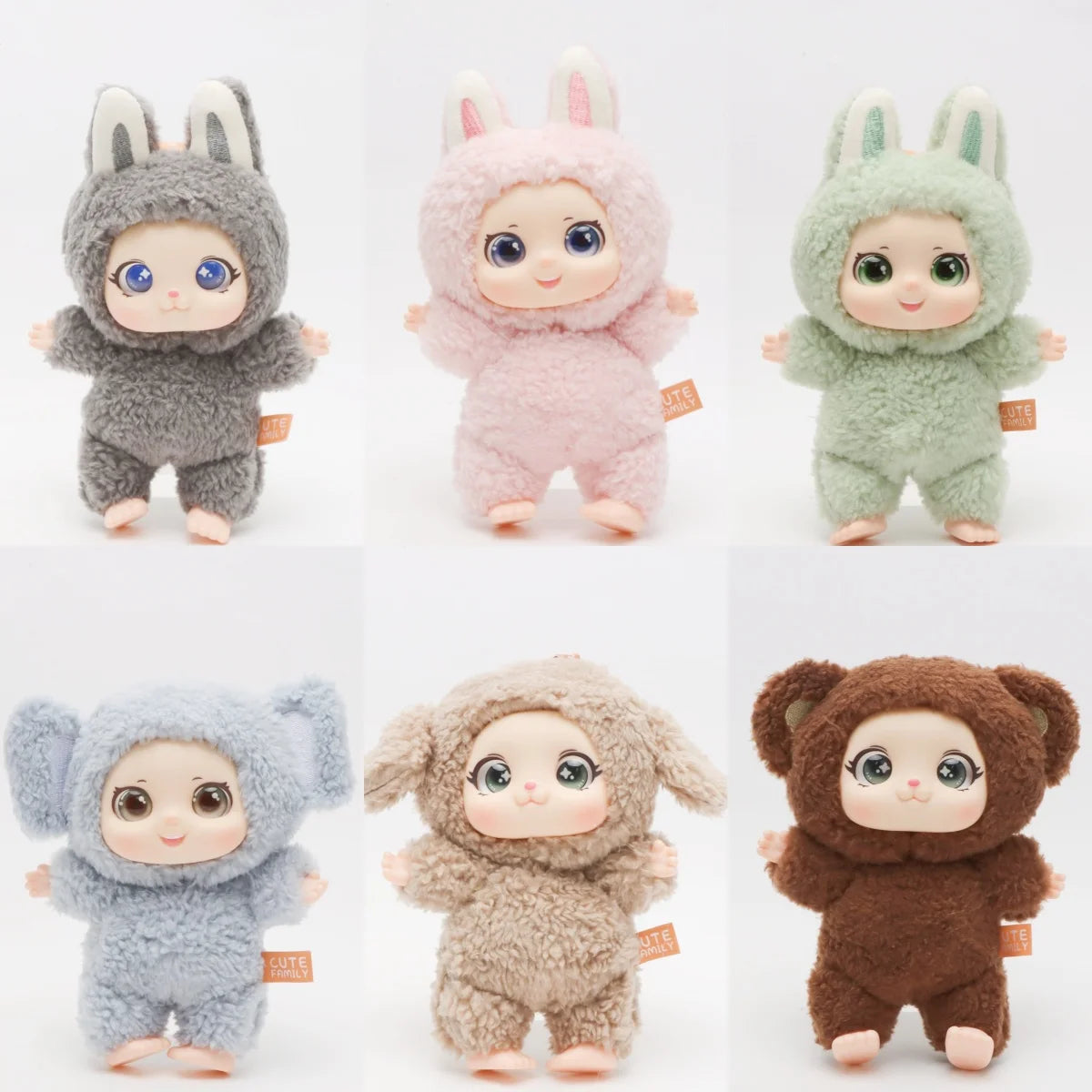 Cute and Fragrant Animals Vinyl Face Plush Kids Hang Bag