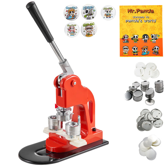 Badge Maker Machine DIY Button Pin with 500Pcs Free Parts Press Kit Circle Manufacture