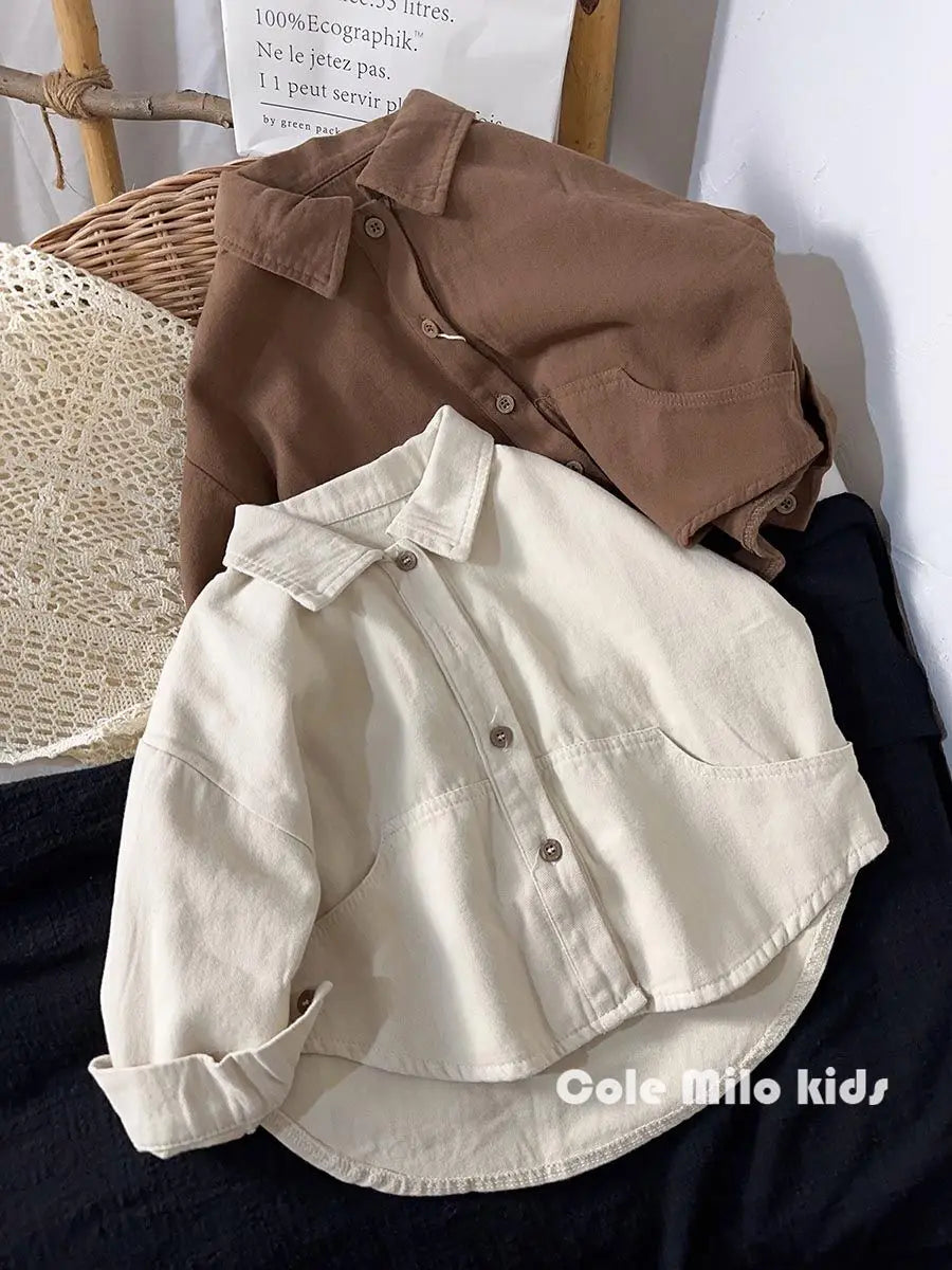 Korean boys' shirt long sleeved spring and autumn
