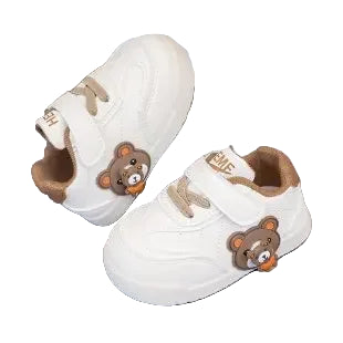 White Sneakers Toddler Baby First Walker Cute Cartoon Bear Children Sport Shoes