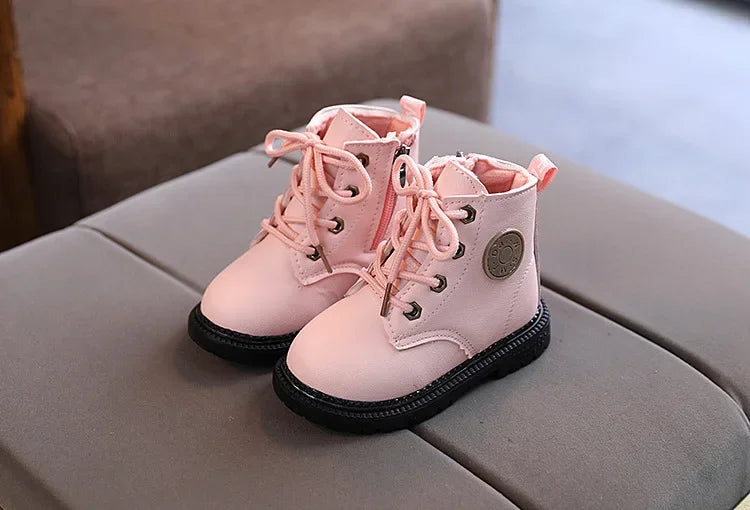 Children's Boots Kids Ankle Snow Boots Rubber Outsole Autumn Winter Warm Classic