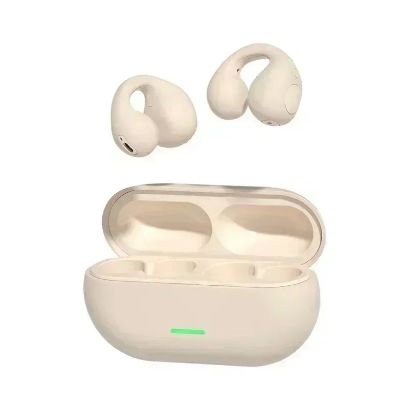 Bluetooth Headset 5.3 Wireless Air Conduction Headphones Clip Ear