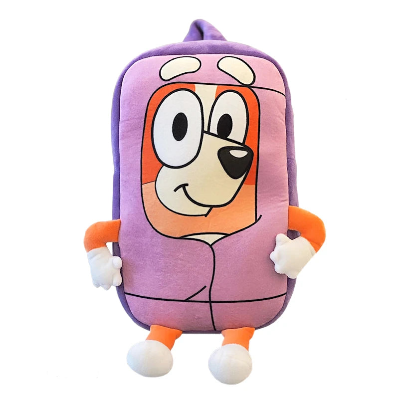 Bluey Anime Backpack Mini Plush Bag Gift for Kids