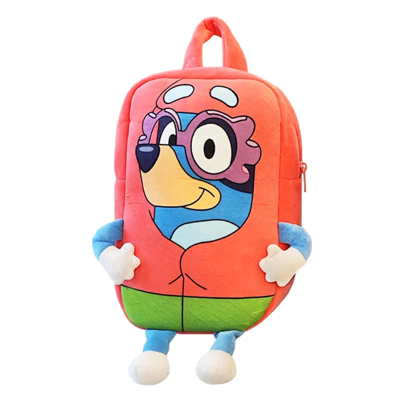 Bluey Anime Backpack Mini Plush Bag Gift for Kids