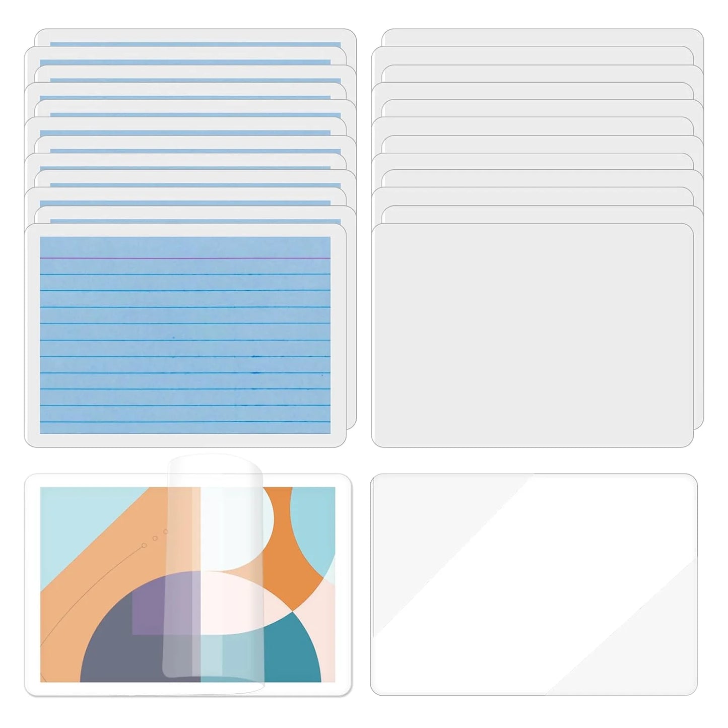 2.6x3.7 Inch Clear Thermal Laminating Sheets Waterproof Protective Film for Office Use
