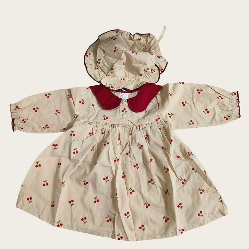 Baby Girls Clothes Full of Cherry with Hat