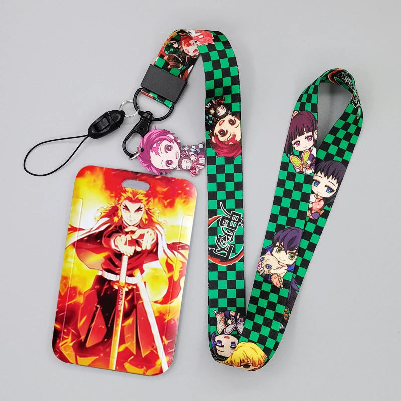 Demon Slayer Anime Key Lanyard Cosplay Badge ID Cards