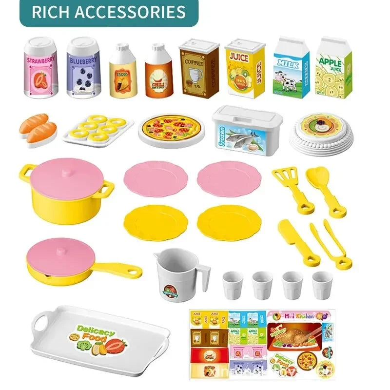 Mini Kitchen Counter Play Set DIY Simulated Cooking