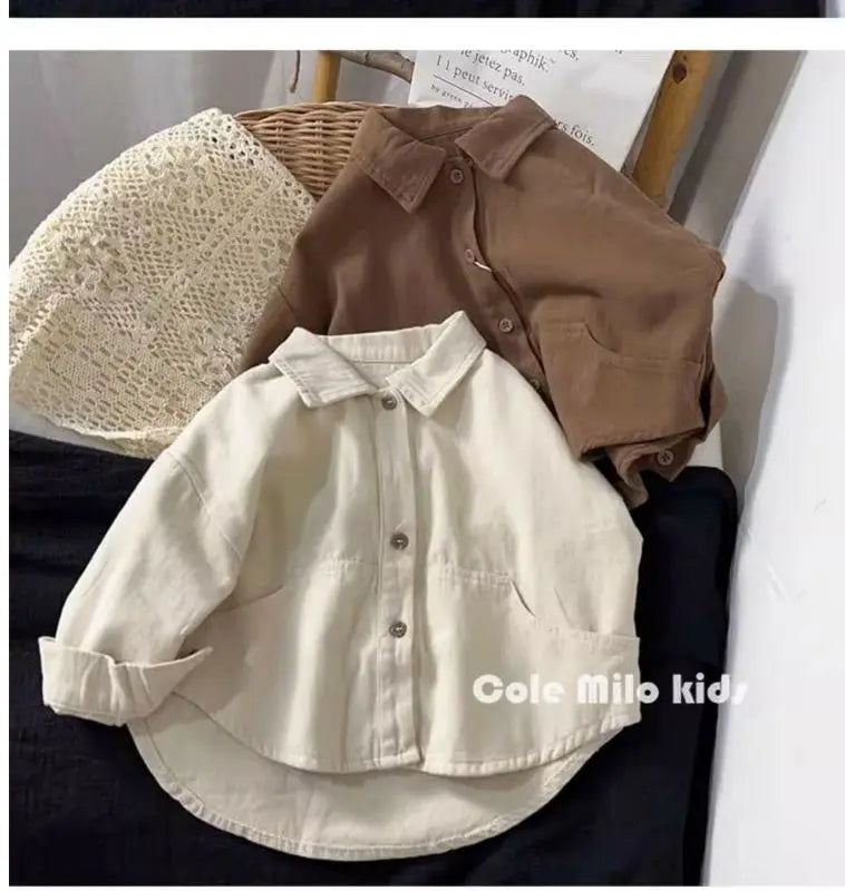 Korean boys' shirt long sleeved spring and autumn