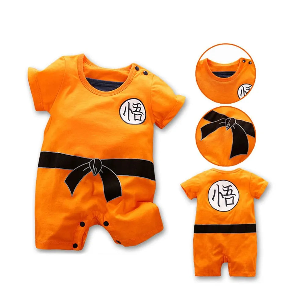 Anime Clothes Baby Vegeta Rompers Newborn Kuririn Roshi Training Outfit