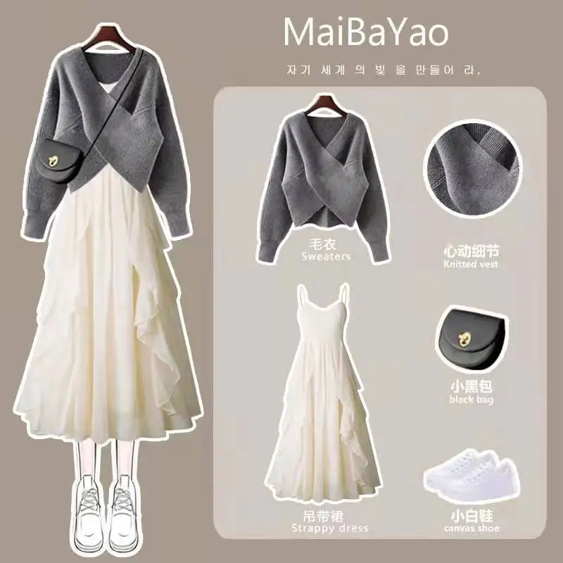 Elegant Women Dress Set Vacation Outfits
